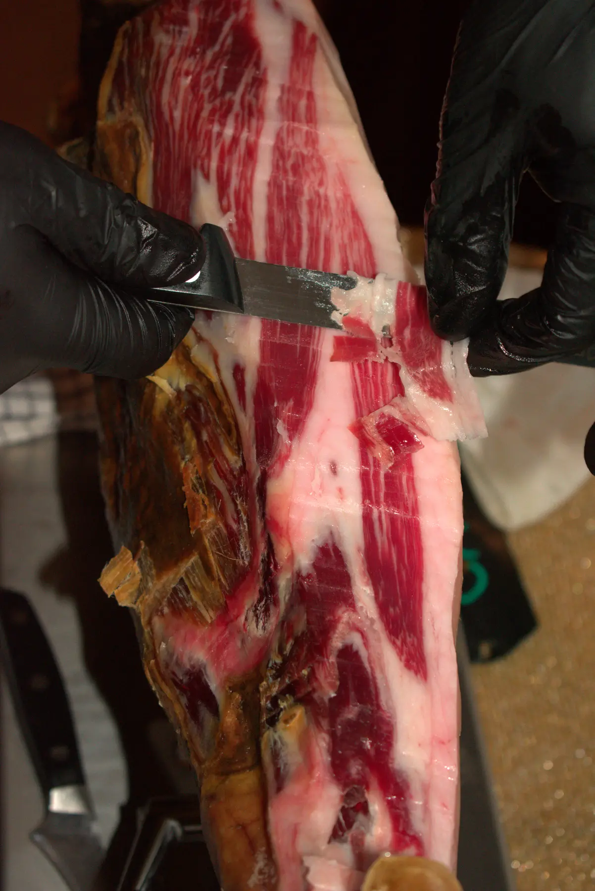 Corte de jamón ibérico a mano